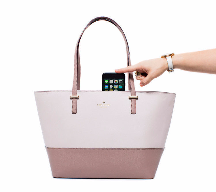 Small Harmony Nude Tote Bag: Charging Handbag | Everpurse