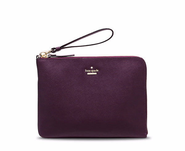 Everpurse Kate Spade Quentin Maroon Wristlet: Clutch Bag with Phone Charger